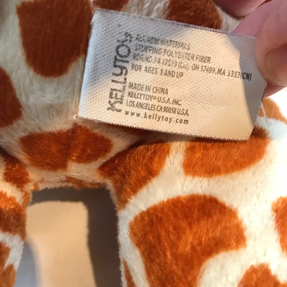 Kellytoy Plush Stuffed Animal Lot Giraffe and Tiger 7 Inch Small Soft Toys 2016